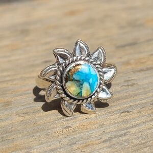 SOLD Spiny Oyster Turquoise 925 Ring
